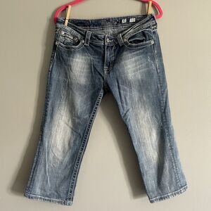 Women’s Miss Me Capri Sz 32 JP5418P Bedazzled Pockets summer spring